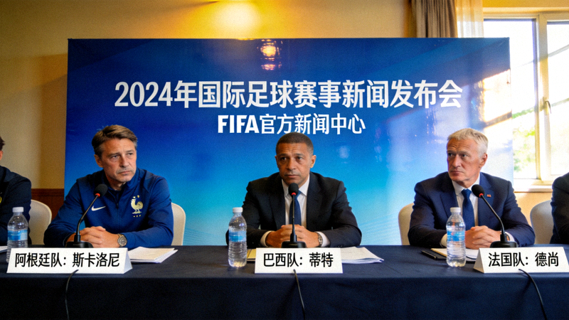 各国家队主教练在新闻发布会现场